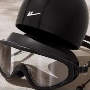 Pull Back Swimming Cap and Goggles for Women Waterproof Anti-Fog High-Definition Professional Myopia Men Large Frame Swimming Goggles Diving Equipment