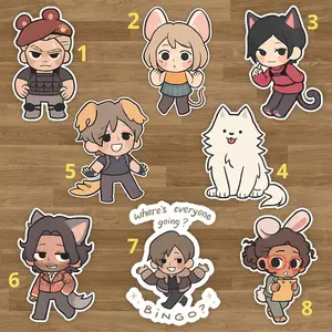 Resident Evil Stickers, Leon RE4 Stickers, Leon S. Kennedy Decal, Gamer Laptop Sticker, Survival Horror Game Vinyl Decal, Car Window Sticker, Gaming Fan Gift, Waterproof Vinyl Sticker