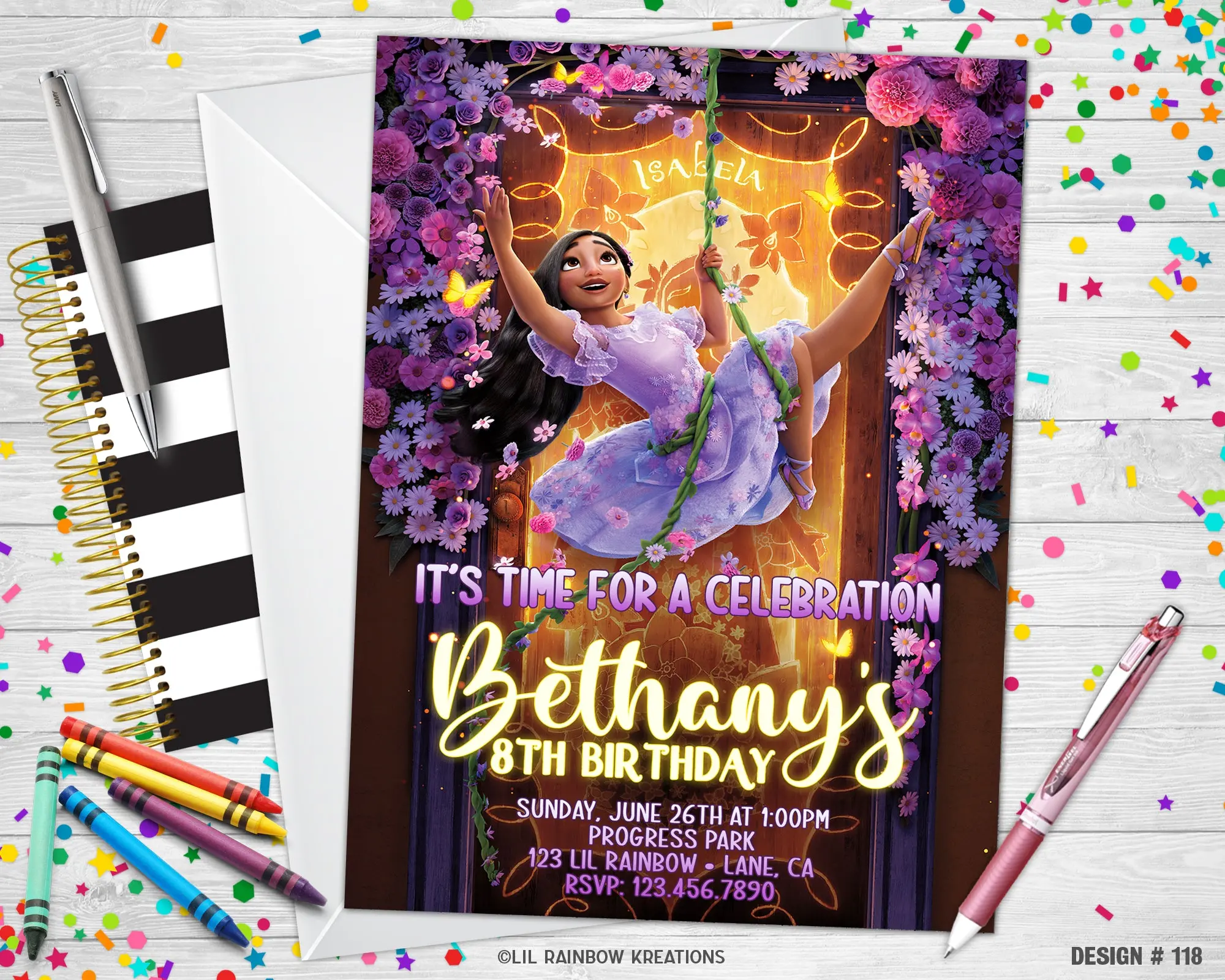 118 | Isabela Party Invitation & Thank You Card