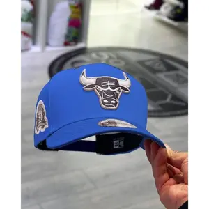 New Era NBA 9FORTY Chicago Bulls Royal Blue Gray Anniversary Adjustable Baseball Cap Hat Authentic.