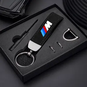 Suede Kaychain Car Key Ring Holder Pendent High-end Gifts For BMW M Emblem E46 E36 E34 F10 E90 F30 E60 F30 E53 E30 E92 E87