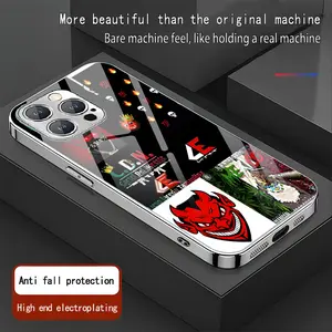 CDN cartel del norte Pattern Luxury Electroplated hd Glass iphone case applicable for iPhone 16ProMax 15 14 13 12 11 Plus cases fully wrapped edges drop resistant new style protective case urban sophisticated phone case high-end feel nic mosnovo woman