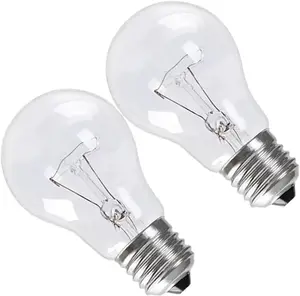 A19 Clear Incandescent Rough Service Light Bulb, 100 Watt Incandescent Light Bulbs, A19 100WATT Bulbs , 2700K Soft White, E26 Medium Base, 110-130V (2 Pack)
