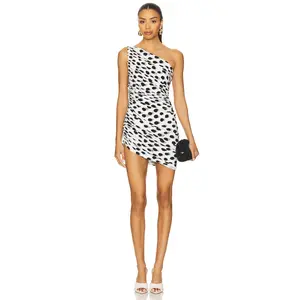 Norma Kamali Diana Pickleball Dress in Paint Dots