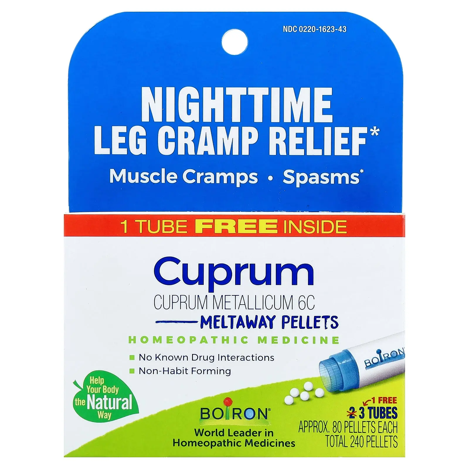 Boiron Cuprum, Meltaway Pellets, 3 Tubes, Approx. 80 Pellets Each | HSA/FSA Eligible