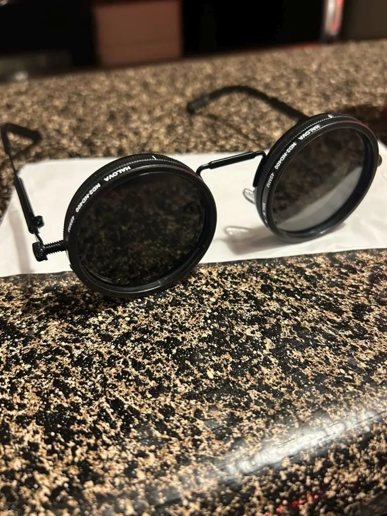 Adjustable Tint Sunglasses 1-9 Gear Steampunk Round Filter