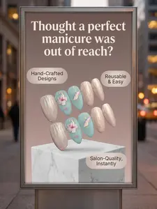 Handcrafted Reusable Salon-Quality Press On Nail Sets - Random Surprise Pack Fake Nails