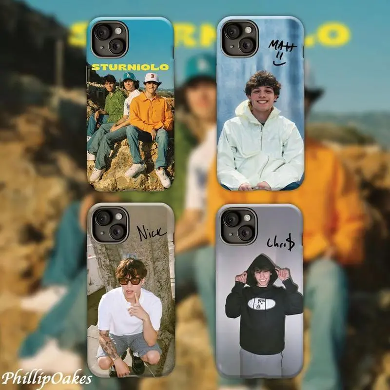 Sturniolo Triplets Elegant Glam Minimalist Phone Case, Nick Chris Matt Signature Fan Merch Cover, Tough Shockproof Protective Case, Compatible with iPhone 11-17 Pro Max/Plus, Samsung Galaxy S23-25 (SRO)
