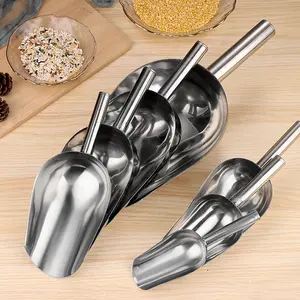 304 Stainless Steel Ice Scoop Tea Scoop Flour Scoop Soybean Scoop Sugar Scoop Rice Scoop Grain Tea Scoop Food Scoop Multi-purpose Scoop
