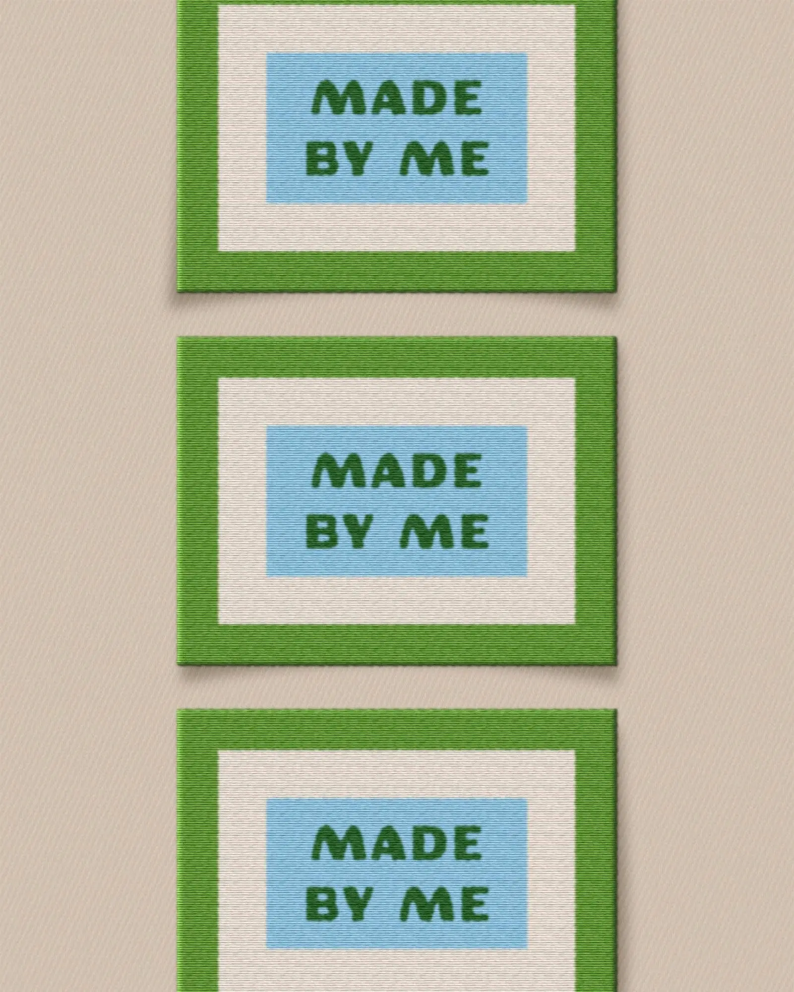 Made By Me Large Garment Labels