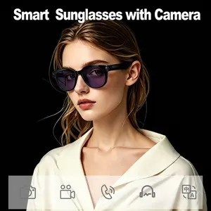 Smart Sunglasses with Camera, Hands Free Video / Audio Recording, ChatGPT Powered, vExtra Alternative Lenses, Real Time Translation ,Vioce Assistant, Dual Open Speaker, Bluetooth Call and Music Control