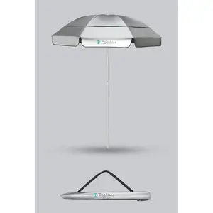 6 Foot Intego Beach Umbrella | Silver