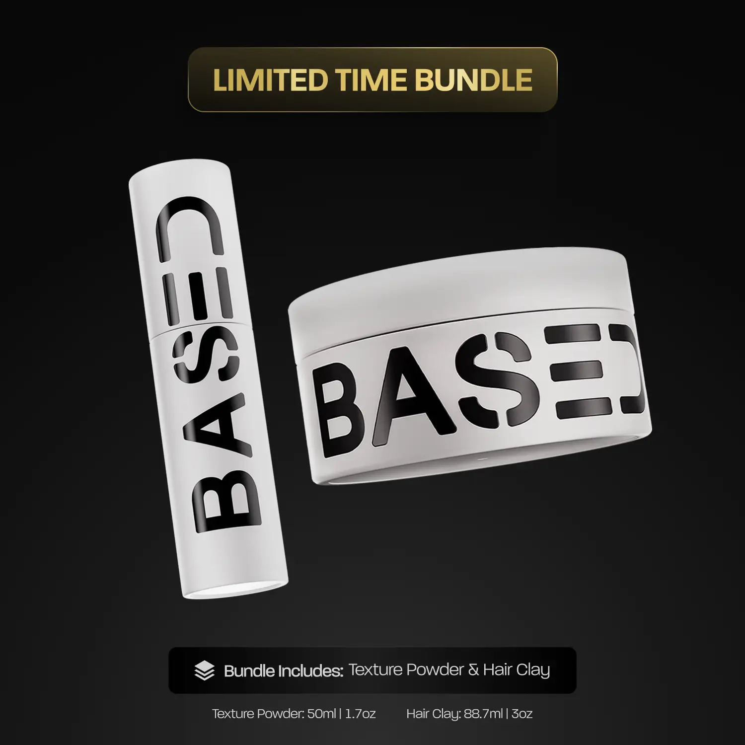 BASED Matte Texture Duo | Texture Powder + Texture Clay | Matte Finish & Strong...