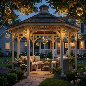 【Upgraded】4 Pack Solar Hanging Lights Outdoor - Waterproof 60 LED Pineapple Garden Lights with High Efficiency Solar Panel - Automatic Solar Landscape Lighting for Outside Trees, Pergolas & Hooks