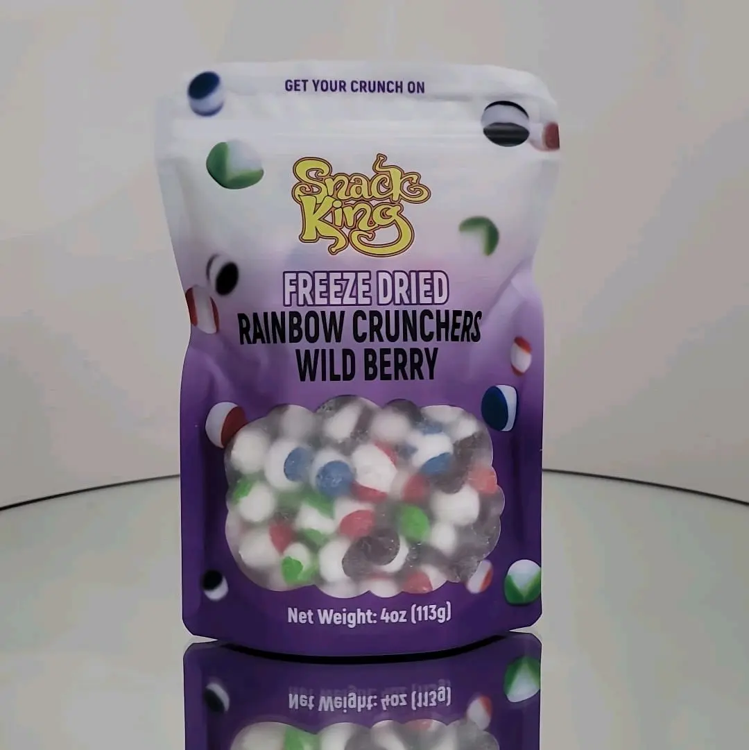 WILD BERRY RAINBOW CRUNCHERS FREEZE DRIED 4OZ Candy sweet crunchy candies fruity snack