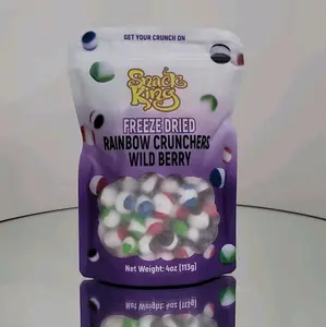 WILD BERRY RAINBOW CRUNCHERS FREEZE DRIED 4OZ Candy sweet crunchy candies fruity snack