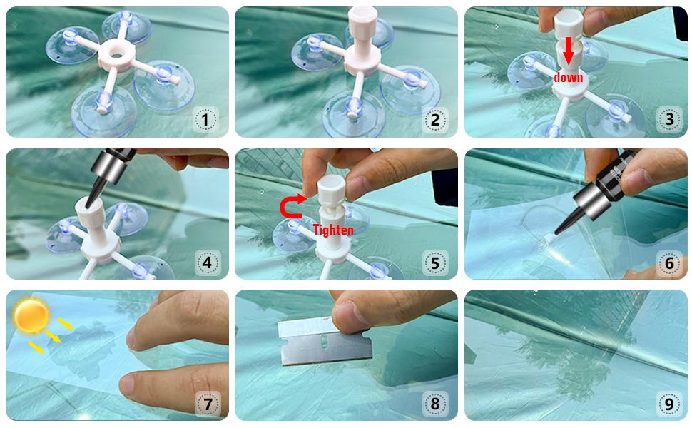 Windshield Crack Repair Kit, 2 Bottles Nano Glass Crack Repair Liquid Quick Windshield Repair for Chips and Cracks, Bulls-Eye and Star-Shaped Crack Windshield Crack Repair Kit, 2 Bottles Nano Glass Crack Repair Liquid Quick Windshield Repair for Chips and Cracks, Bulls-Eye and Star-Shaped Crack