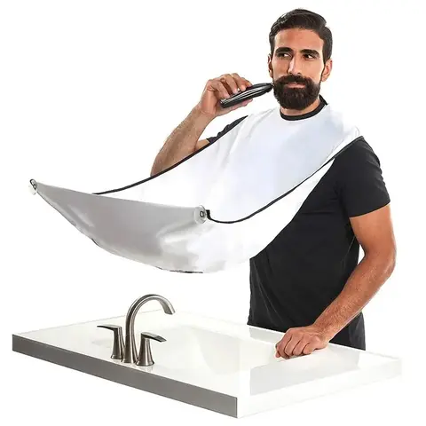 Portable Shaving Cloak, Waterproof Barber Apron with Suction Cup, Hygiene Barber Tool for Home & Salon, Barber Equipment, Trending Products, Beard Care Kit, Beard Grooming Kit