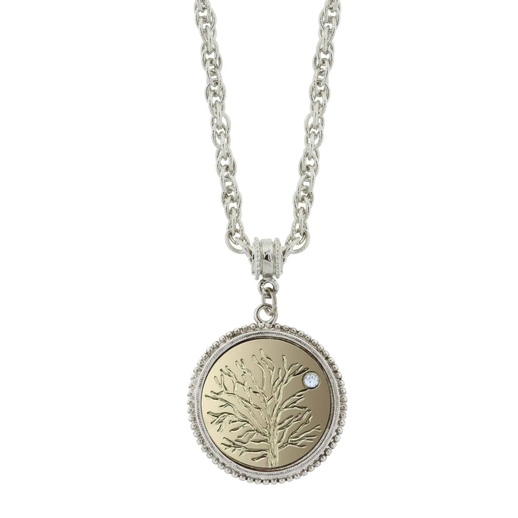 1928 Jewelry Tree Of Life  Pendant Necklace 16" + 3" Extender