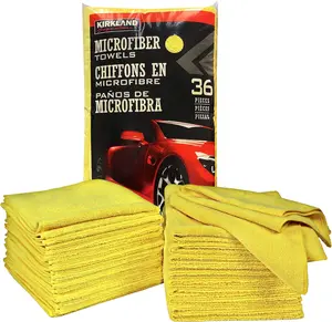 Kirkland Signature Ultra High Pile Premium Microfiber Towels, 36 Count (Pack of 1), Yellow - 713160