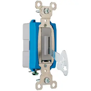 Pass & Seymour PS15AC1L 15A Grounding Heavy Duty Keyed Single Pole Toggle Switch, Gray