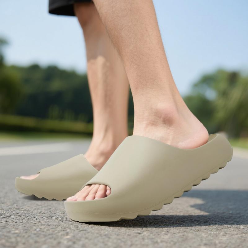 Lumubby Pillow Slippers for Women & Men Non-Slip Quick-Drying EVA Material Ultra Cushion 1.7-inch Thick Sole Breathable Anti-Slip Textured Style Shower Slides