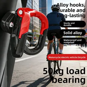 Electric Bicycle Hook, Front Rack Hook for Electric Bikes, Universal No-Drill Motorcycle Bar Hook, Durable Storage Solution