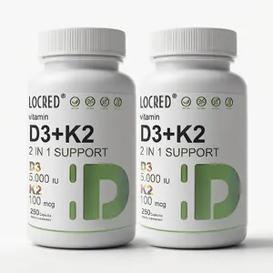 Vitamin D3 & K2 Supplement, 5000 IU D3 + 100mcg K2 MK-7, 2-in-1 Formula with Coconut Oil for Enhanced Calcium Absorption, Supports Bone, Heart, Teeth & Immune Health, Easy to Swallow Softgels