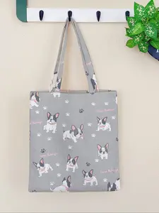 Dog Pattern Printed Handbag, Large Capacity Shoulder Bag, Casual Daily Use Simple Versatile Handbag for Men and Women