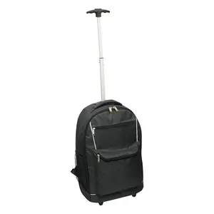 212 MAIN Preferred Nation P6332.BLACK Monopod Rolling Backpack - 600D Polyester, Casual Travel, Laptop Travel, Durable, Wheel Cover, Pull-Up Handle, Casual Travel Backpack, Durable Backpack