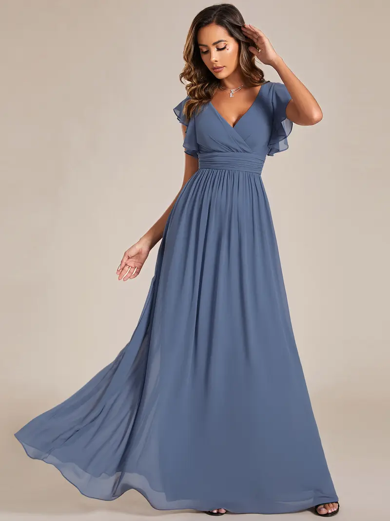 sachin and babi light blue dress bridesmaids chiffon dress