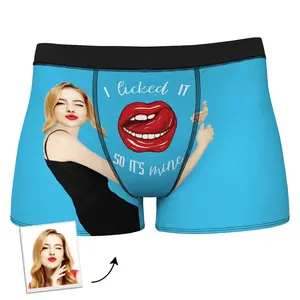 Personalized Face Boxer for Men – Funny Valentine Gift, Custom Photo Underwear from Girlfriend or Wife, Men Underwear Gift Idea