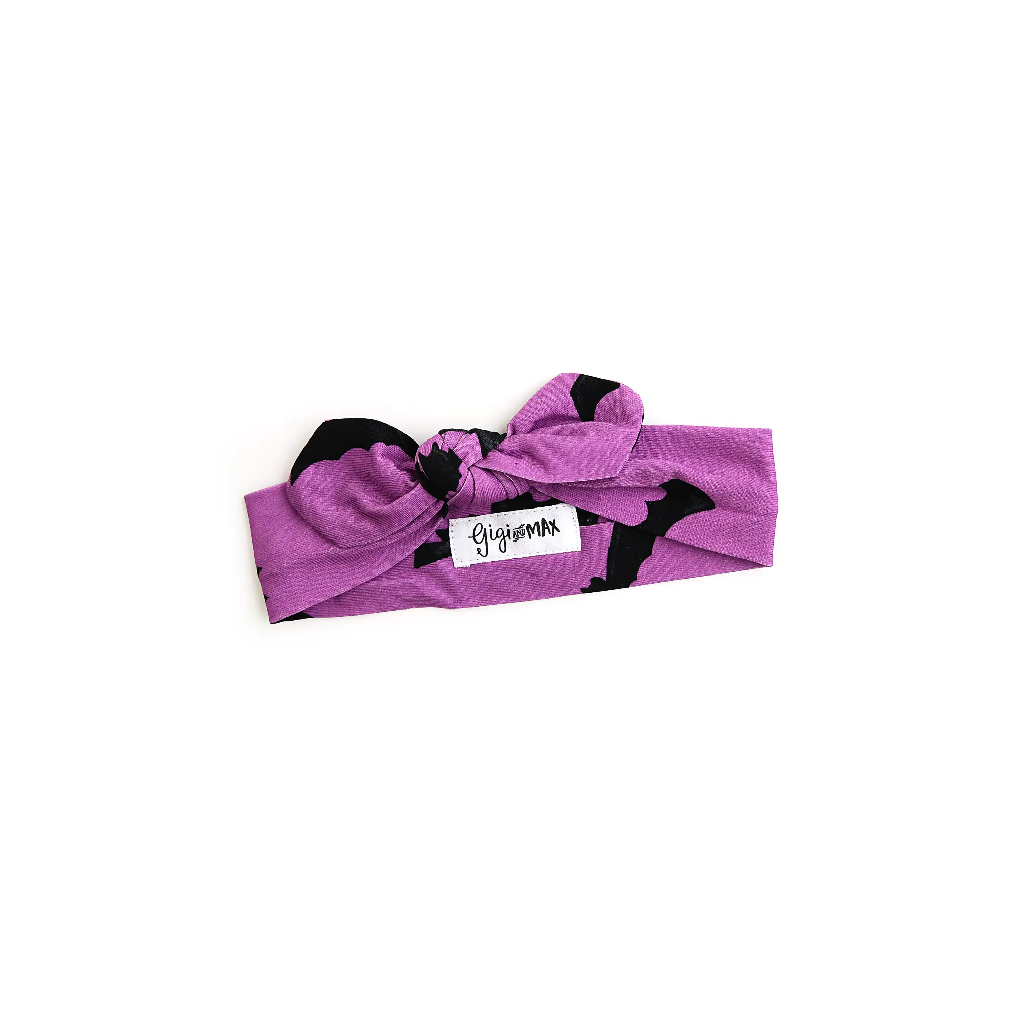 Echo Purple Bats TOPKNOT HEADBAND