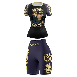 Women's Compression MMA Training Set - Rashguard, Jiu Jitsu T-Shirt, Pants, Boxing Jersey, Full-Body BJJ Outfit