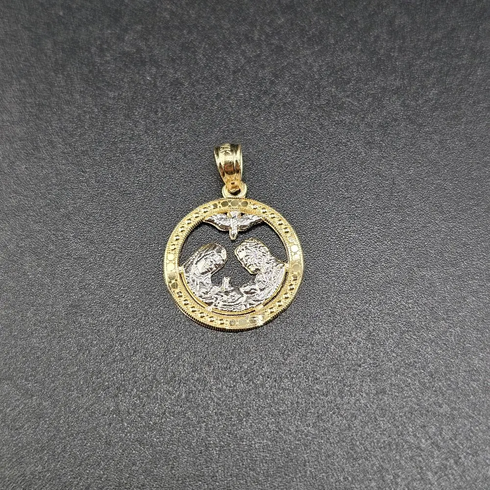 14k Gold Baptism Pendant, Versatile Jewelry for Special Events & Everyday Wear