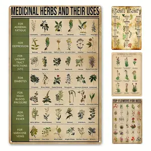 Vintage Metal Witchcraft Magic Knowledge Kitchen Plaque, Retro Tin Sign Decoration Gift for Girls, Living Room Outdoor Decor, Yard Sign, 8x12 Inches, Halloween Festival Ornament