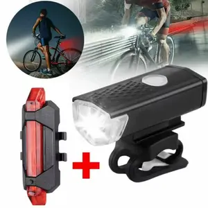 Mountain Bike Front Light USB LED Rechargeable Waterproof, Bicycle Safety Warning Light, Cycling Accessories, Outdoor Riding Essentials, Bike Lights