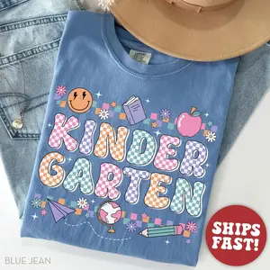 Comfort Colors Teacher Shirt, Kindergarten Shirt for Back to School, Kindergarten Teacher Shirt, Teacher Appreciation - ArmandoVarelaa - TrendWear USA