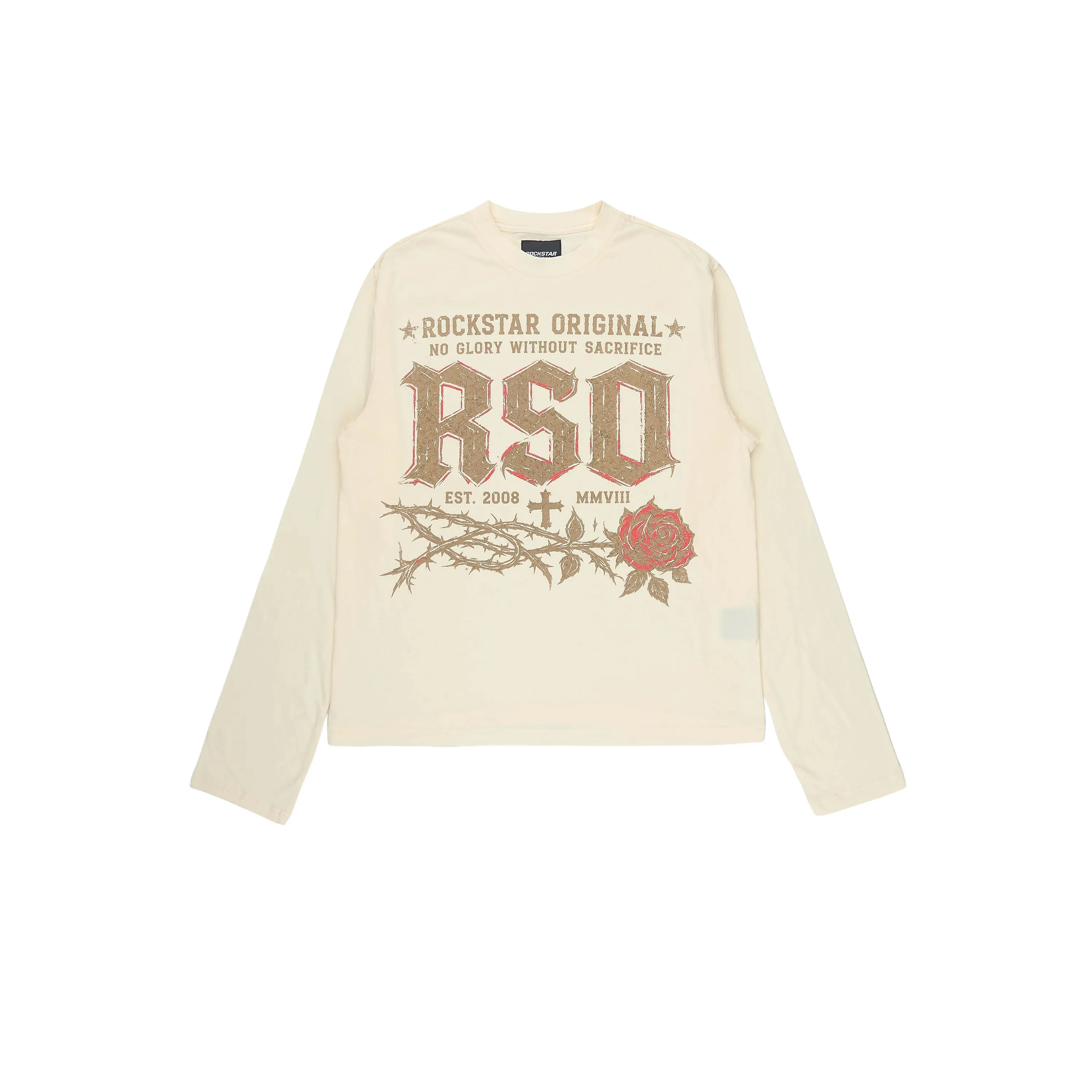 Boys Athens Beige/Brown Long Sleeve T-Shirt