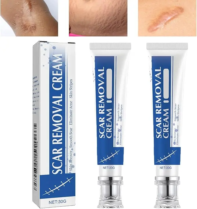Advanced Scar Gel for Healing Old & New Scars - Therapeutic Hydrating Treatment for C-Sections & Surgeries - Transparent & Water-Resistant, Scar Soothing Cream