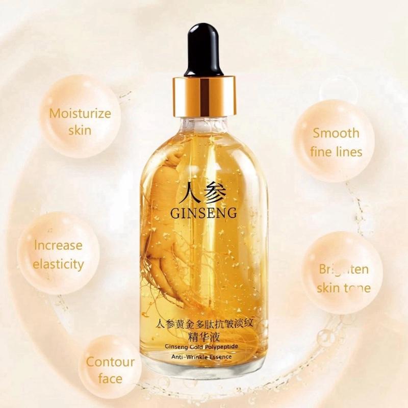 2x Ginseng Extract Liquid,Ginseng Extract Anti-Wrinkle Original Serum Oil,Korean Red Ginseng Polypeptide Anti Aging Essence,Ginseng Moisturizer,Reduces Wrinkles,Improves Sagging