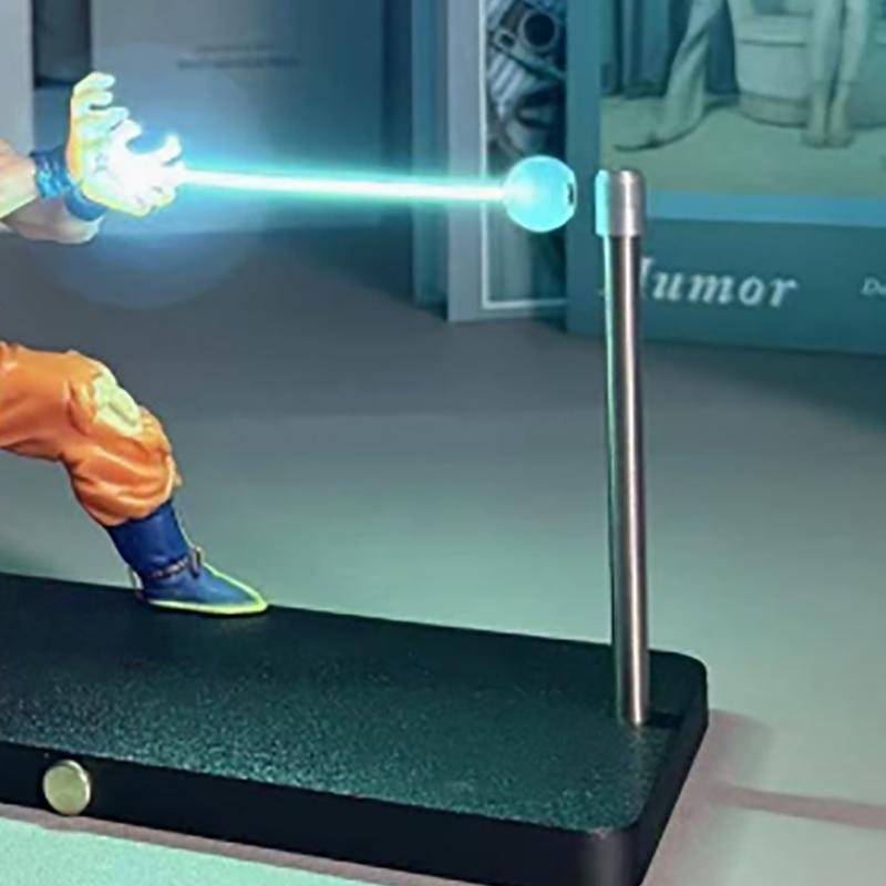Dragon Ball Fans' Collectible | Energy Wave Magnetic Levitation Nightlight | Premium Action Figure | Unique Home Ambient Decor