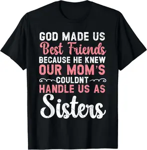 Best Friend Forever Friendship Bestie BFF Squad T-Shirt，Casual Women's Short Sleeve ,trendy casual tops,vintage graphic ,Gift,Unisex ,100 cottont shirt Summer Womenswear Birthday Clothes Coat Light Soft Sun