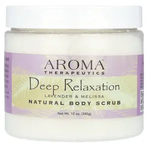 Abra Therapeutics Natural Body Scrub, Deep Relaxation, Lavender & Melissa, 12 oz (340 g)