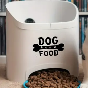 1PC Light Trendy Warm Pet Sticker | For Pet Supplies, Pet Stationery, Black "DOG FOOD" Logo Decor, Load Items with Pet Atmosphere Easily, Warm Practical Feeling of Elements in Daily Details