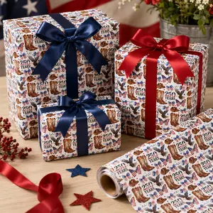 250th Anniversary Wrapping Paper - America's 250 Years Celebration Gift Wrap - Independence Day Gift - Celebrate USA Wrapping Paper