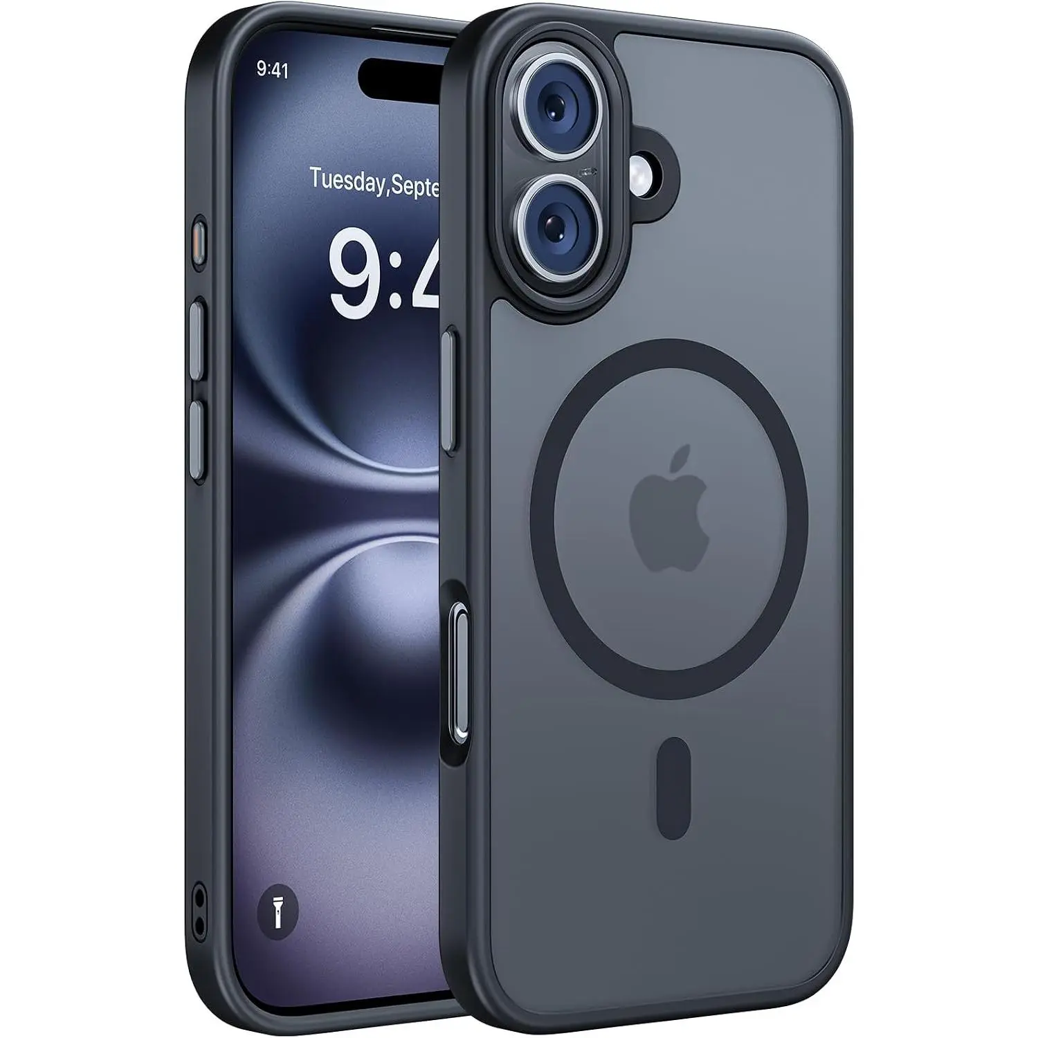 Magnetic Series for iPhone 16/16 Pro Case [Compatible with MagSafe] Military-Grade Protection, Anti-Fingerprint, Slim Phone Case for iPhone 16 6.1 inch - Black