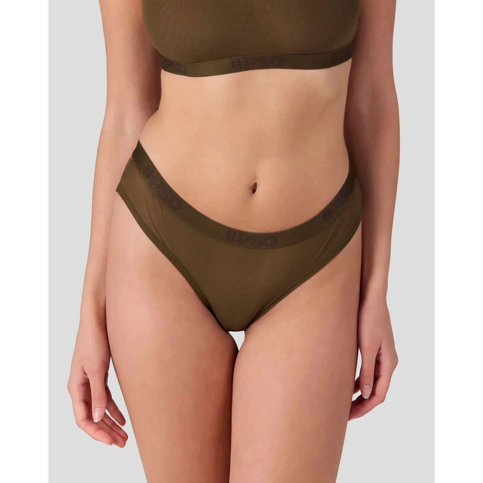 PSD Womens Coco Brown Solid Cheeky Underwear - Flattering Cheeky Brief, Soft and Comfortable Breathable Mesh Fabric