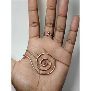 Handmade copper spiral chakra balance ring meditation energy jewelry suitable for both men and women, chakra activation aura purification ideal for yoga work, spiritual gifts with adjustable size and nine fixed sizes