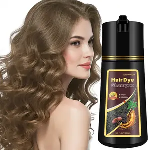 Light Brown Hair Dye Shampoo for Men and Women, Instant Brown Herbal Hair Color Treated Shampoo, Gray Hair Coverage & Beard Dye, Plant-Based Vegan, Ammonia & Paraben-Free, Colors in 10-15 Mins, 100% Coverage for All Hair Types(LIGHT BROWN)16.9 Fl Oz